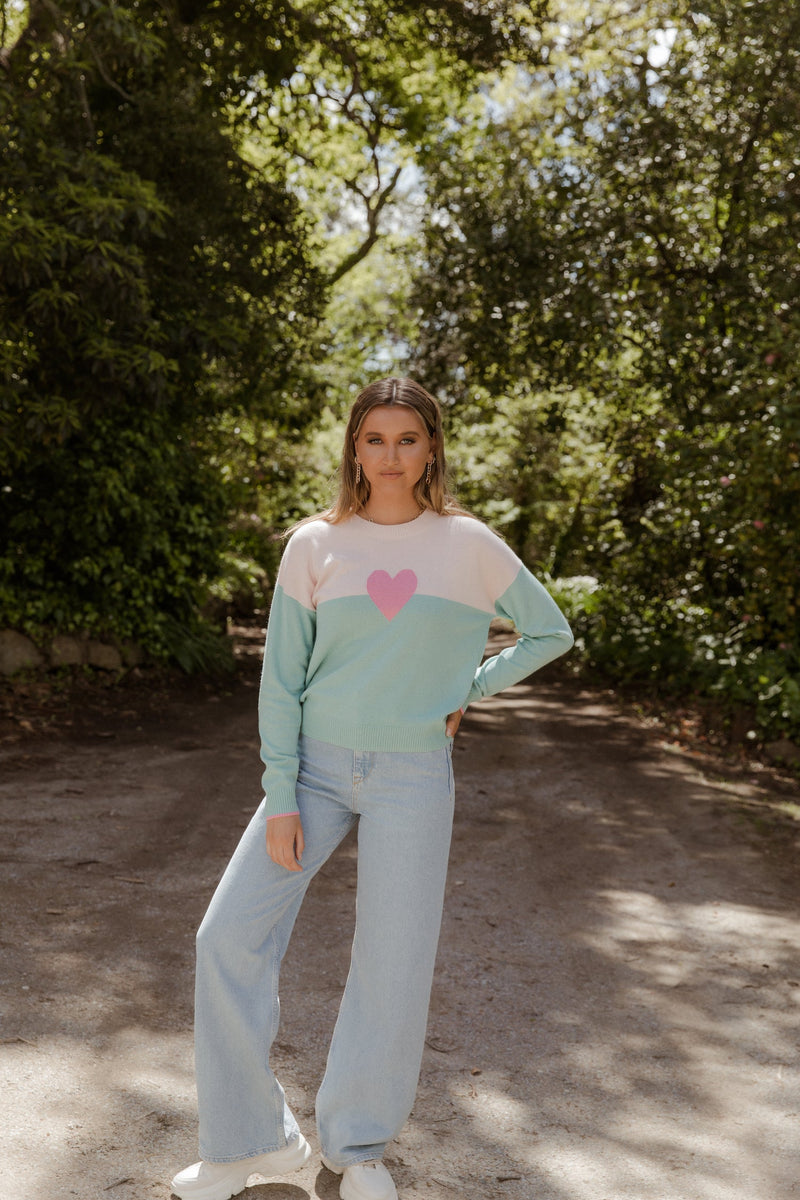 Bande Studio Love on the Horizon Knit Jumper - Blushing/Waterfall