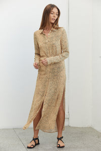 Third Form Animal Instincts Maxi Shirt Dress - Snake