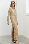 Third Form Animal Instincts Maxi Shirt Dress - Snake
