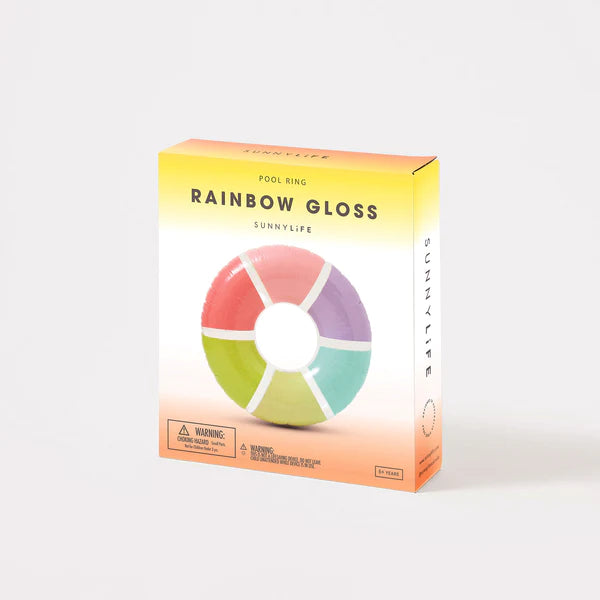SunnyLife Pool Ring - Rainbow Gloss