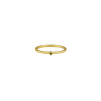 Riley Olive Crystal Ring - Gold