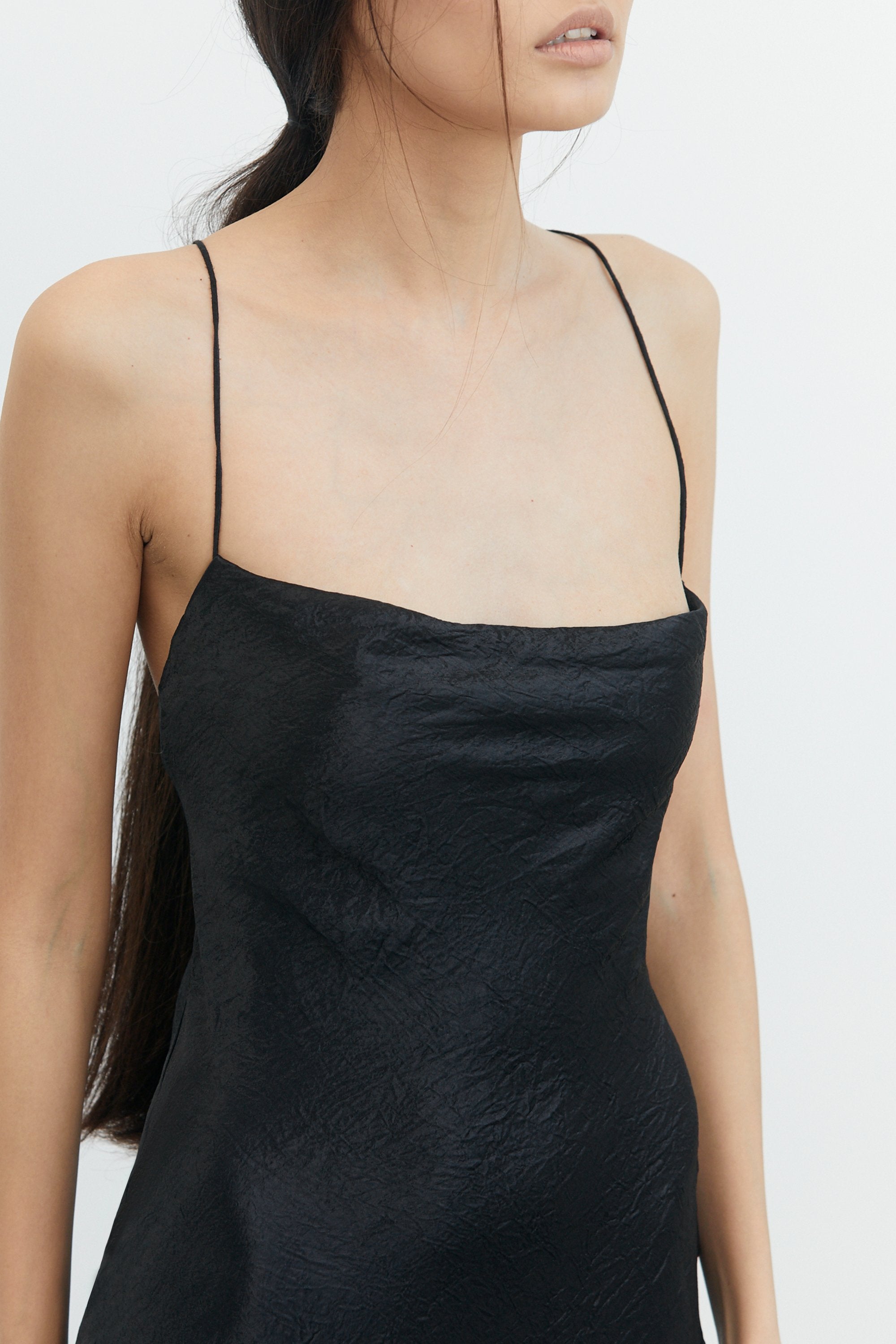 Third Form River Bed Bias Slip Dress - Black