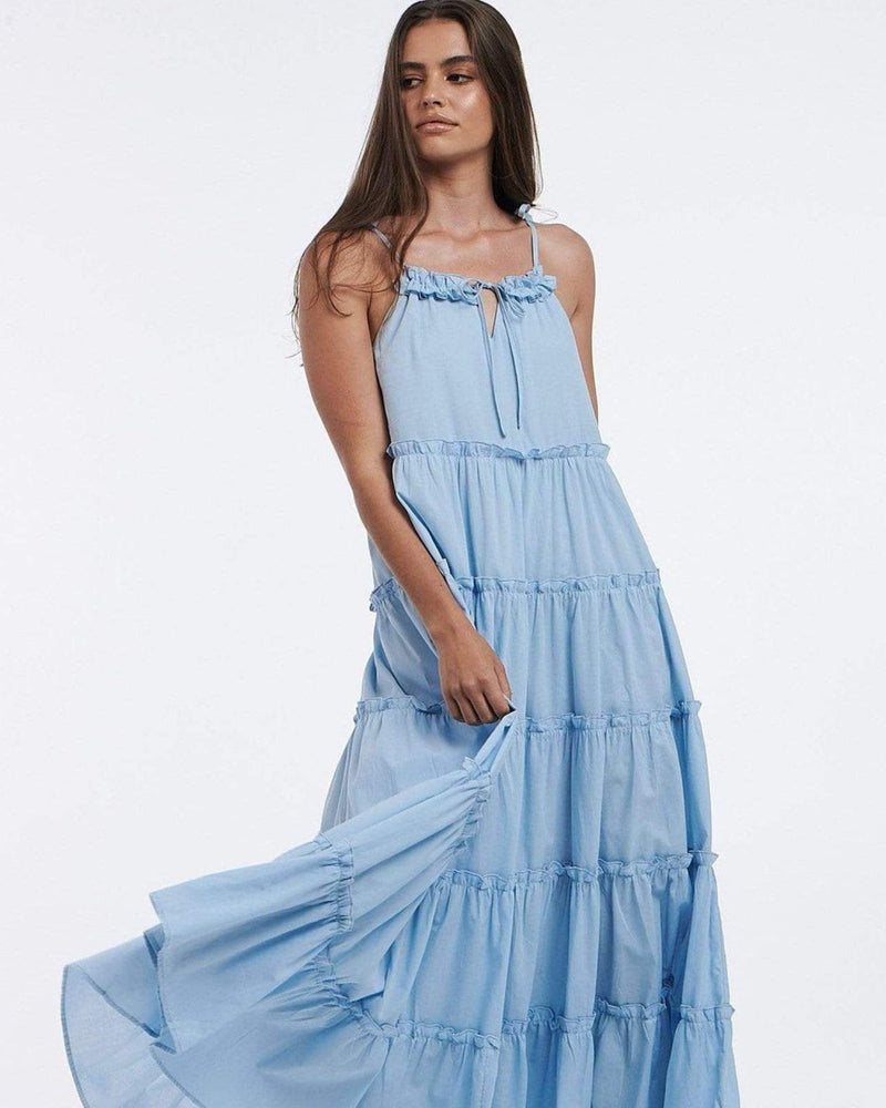 Charlie Holiday Seorita Maxi Dress - Sky Blue Vividshop Charlie Holiday Seorita Maxi Dress - Sky Blue Vividshop