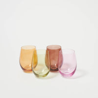 SunnyLife Stemless Glass Tumblers - Multi Colour