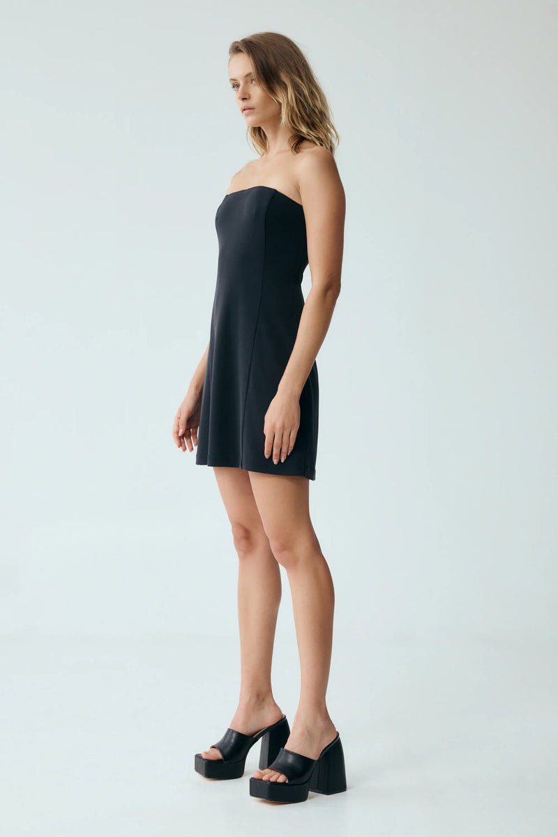 Third Form Strapless Form Mini Dress - Washed Black