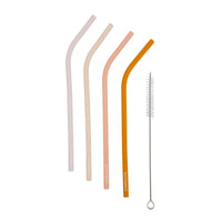 SunnyLife Reusable Silicone Straws - Multi Colour