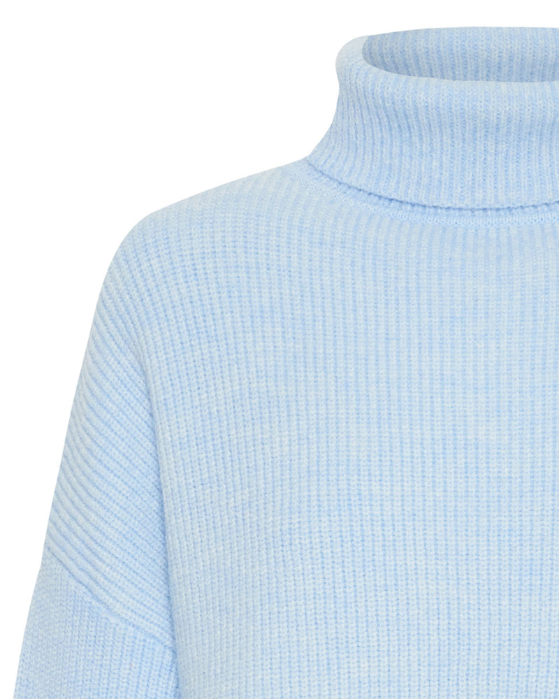 Third Form Oversized Knit Turtleneck - Sky Blue