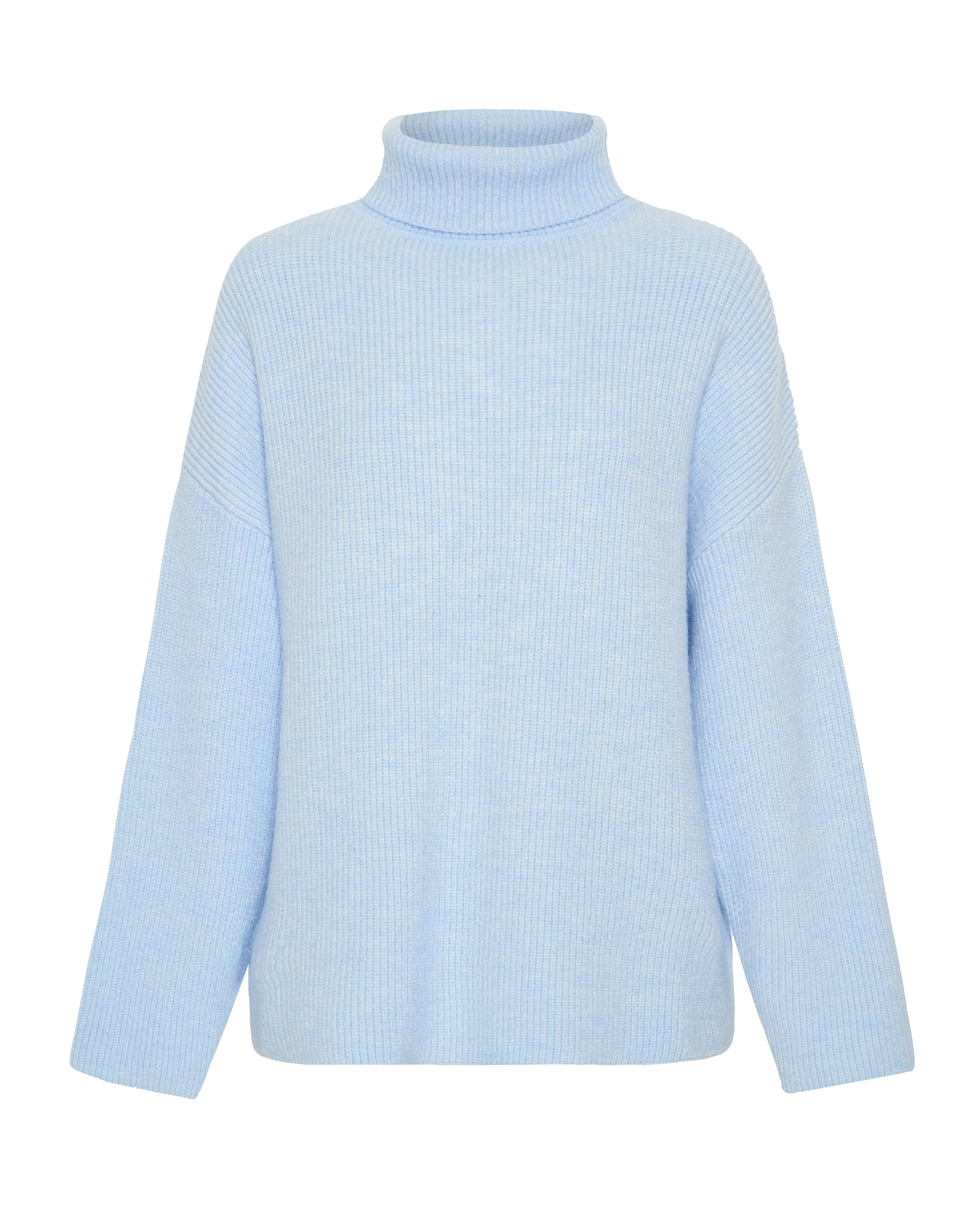 Third Form Oversized Knit Turtleneck - Sky Blue