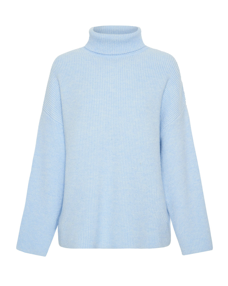 Third Form Oversized Knit Turtleneck - Sky Blue