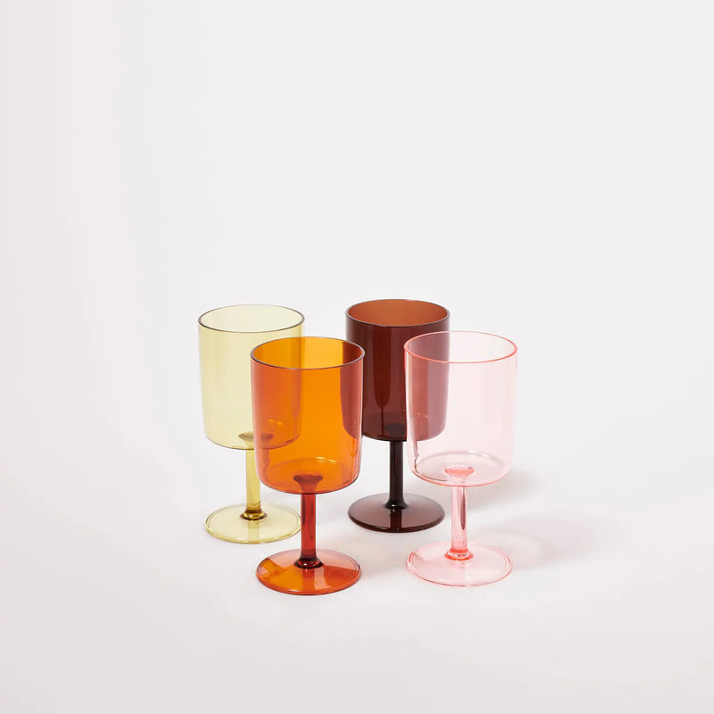 SunnyLife Poolside Wine Glasses - Multi Colour